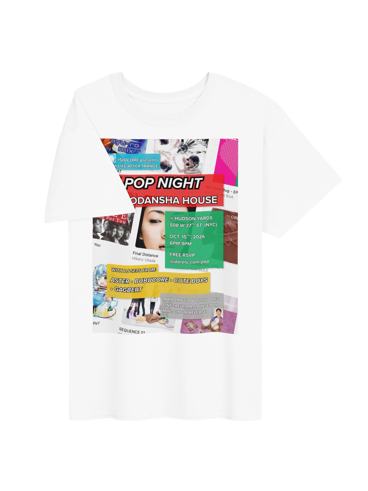 ISIDCORE: J-POP NIGHT @ KODANSHA HOUSE T-Shirt [White] product image (3)