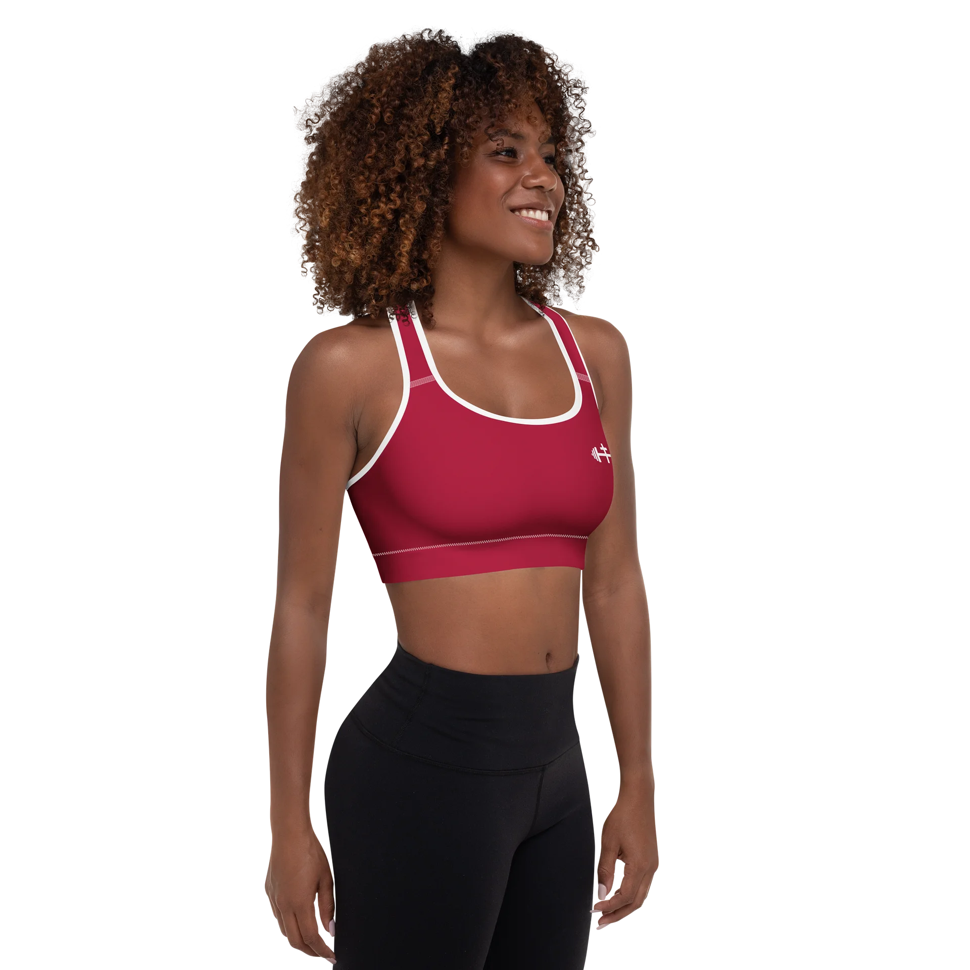 His House Womens Padded Sports Bra - Red product image (6)