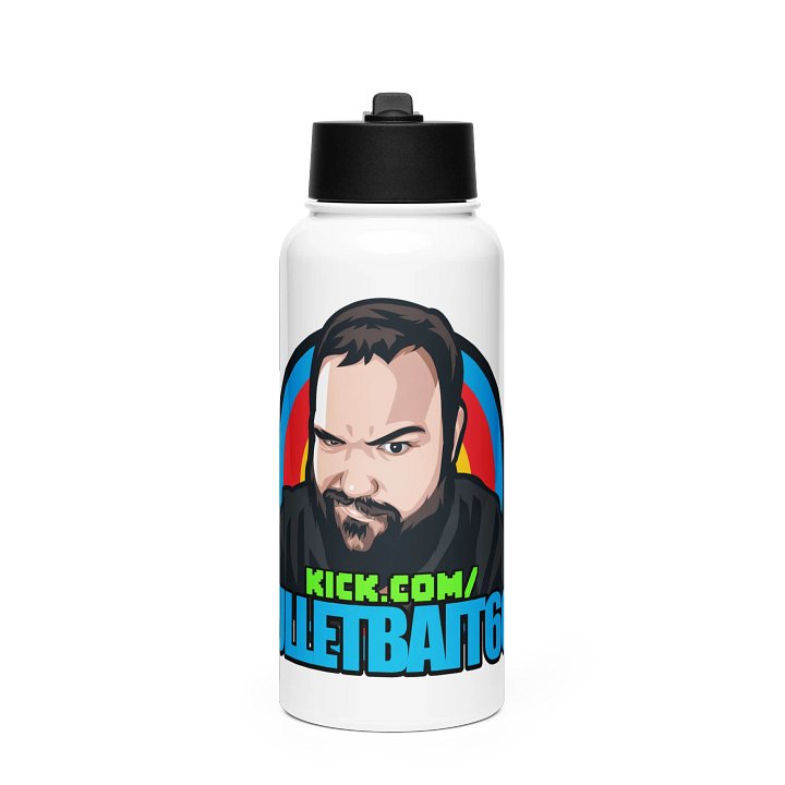 BB604 Stainless Steel Water Bottle W/ Straw product image (1)