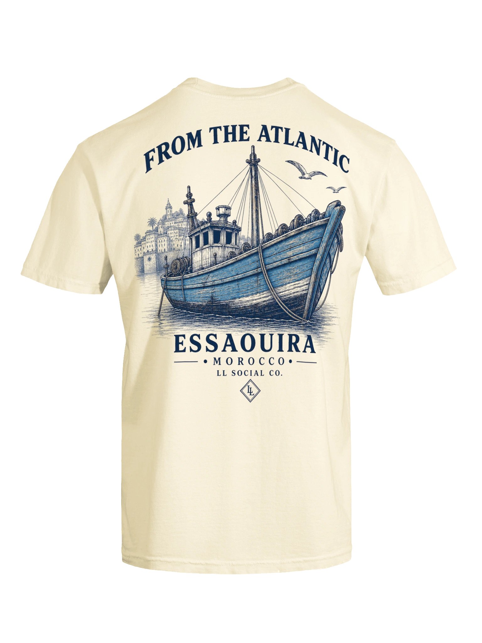 LL Social Co. From the Atlantic Tee — Essaouira | Navy Blue product image (82)