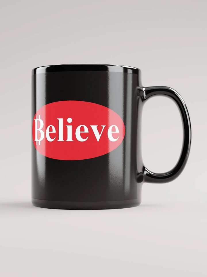 Believe in Bitcoin with Red Oval Mug product image (1)