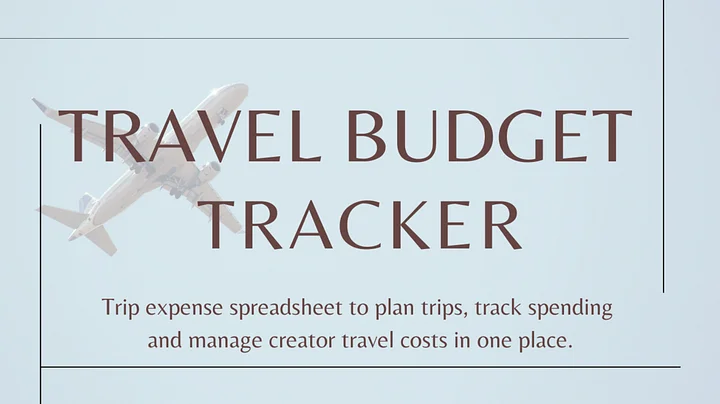 International Trip Budget Tracker Spreadsheet for Nomads & Creators product image (1)