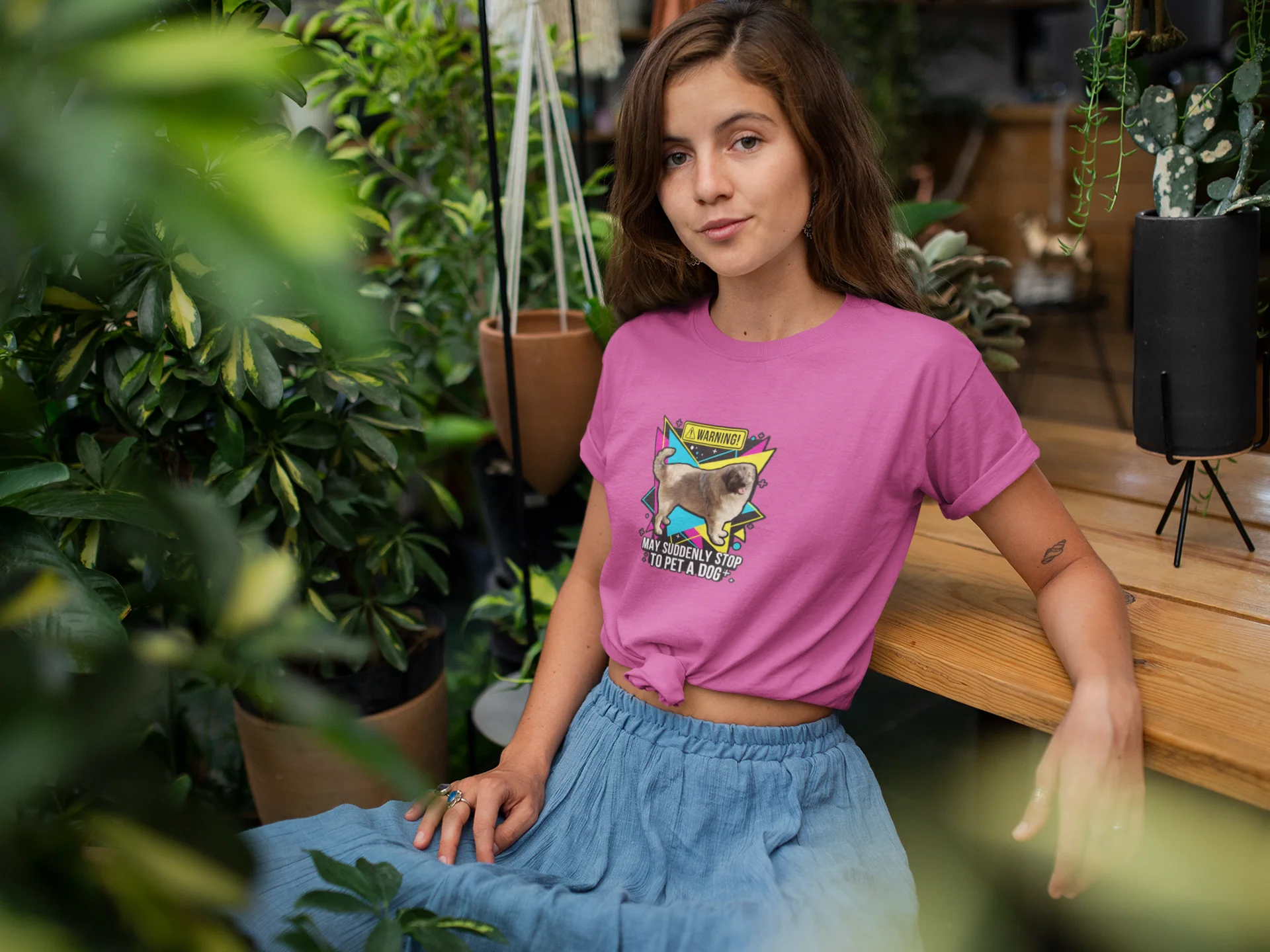 Warning - May Stop Pet Dog Retro Shirt product image (1)
