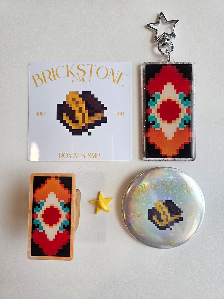 Brickstone Family Merch (Stickers, Keychains, Pins, & Buttons) product image (1)