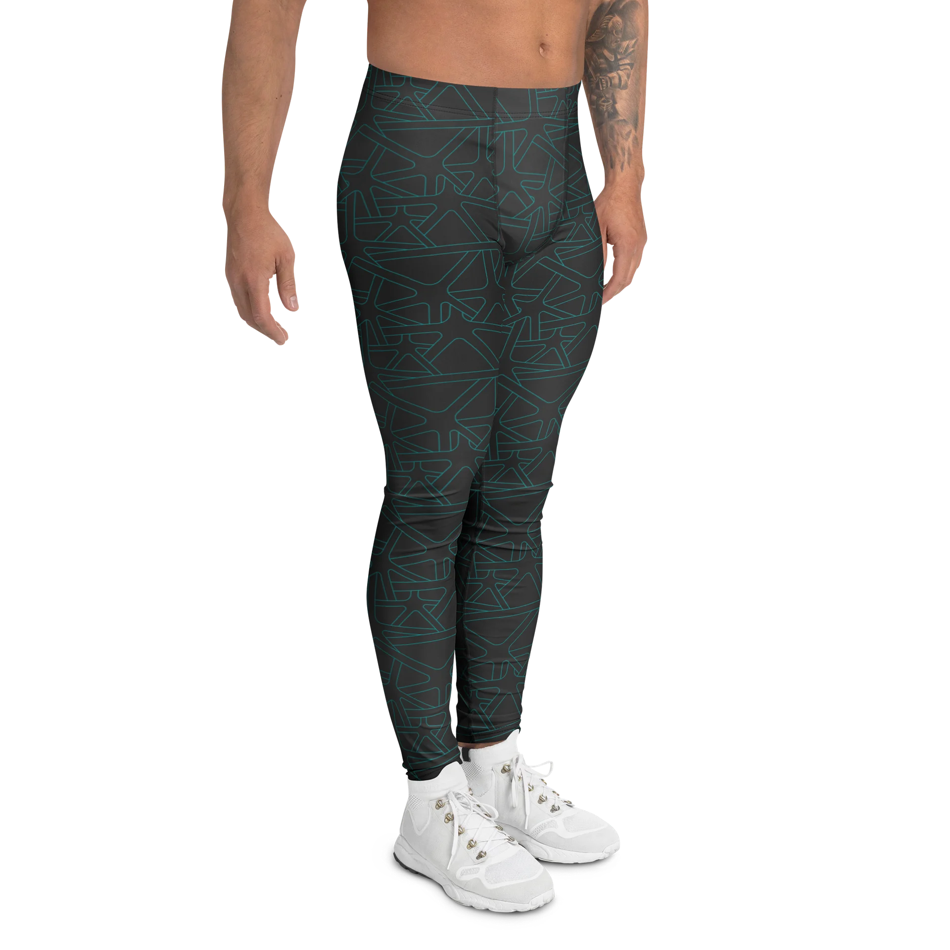 Modern Stylish Geometric Shapes Men's Leggings product image (3)