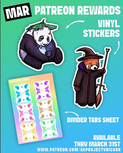 PANDASSSS!!! This month's sticker club theme is Pandas <3 I'm working on getting the digital pieces uploaded today because I'...