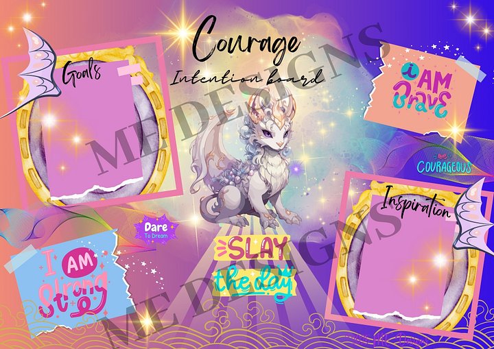 Courage Vision Board PDF Download 🗡️ product image (1)