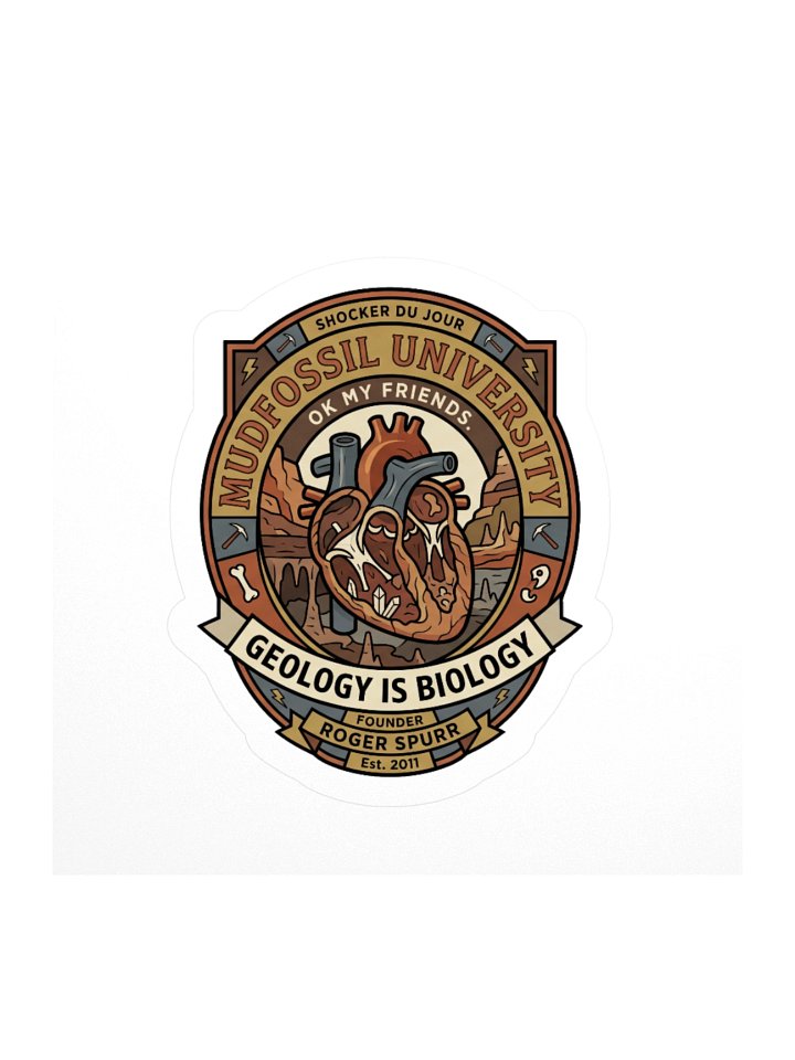 Mud Fossil University Crest Kiss Cut Sticker product image (3)