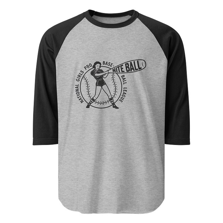 NGBL Legacy Collection Original Nite Ball Logo Tultex Fine Jersey Raglan Tee product image (1)