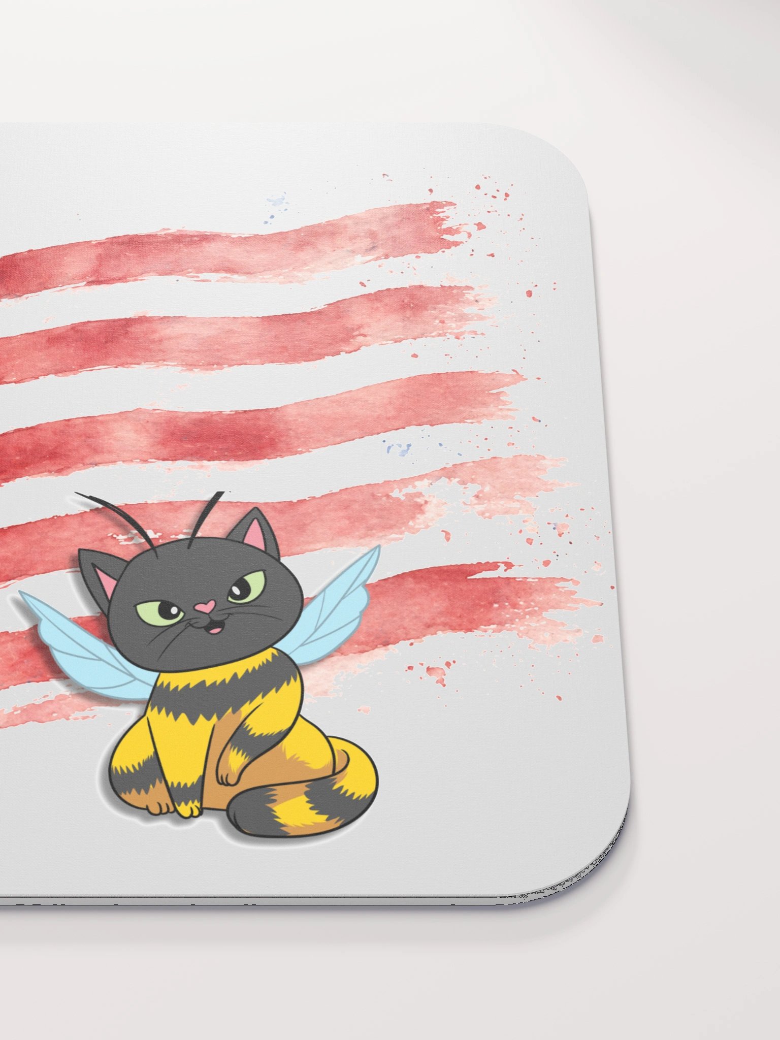 Patriotic Bee Cat Mouse Pad product image (5)