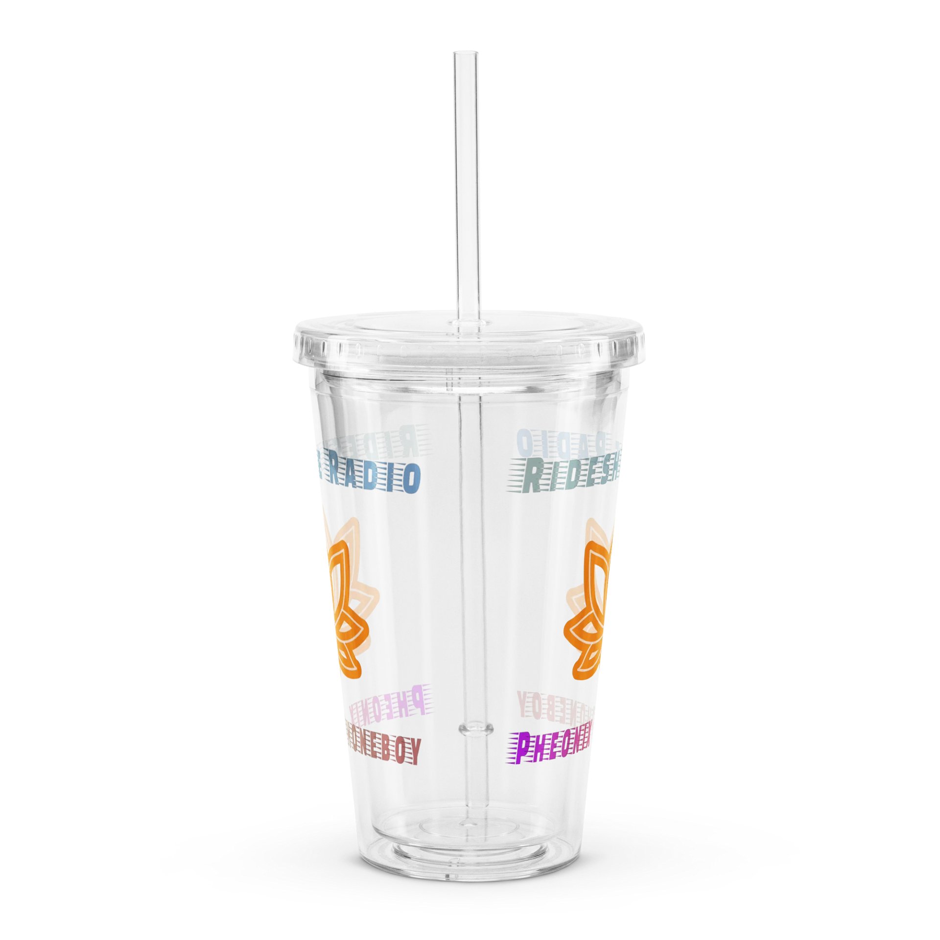 Rideshare Radio Clear Travel Cup w/Straw product image (2)