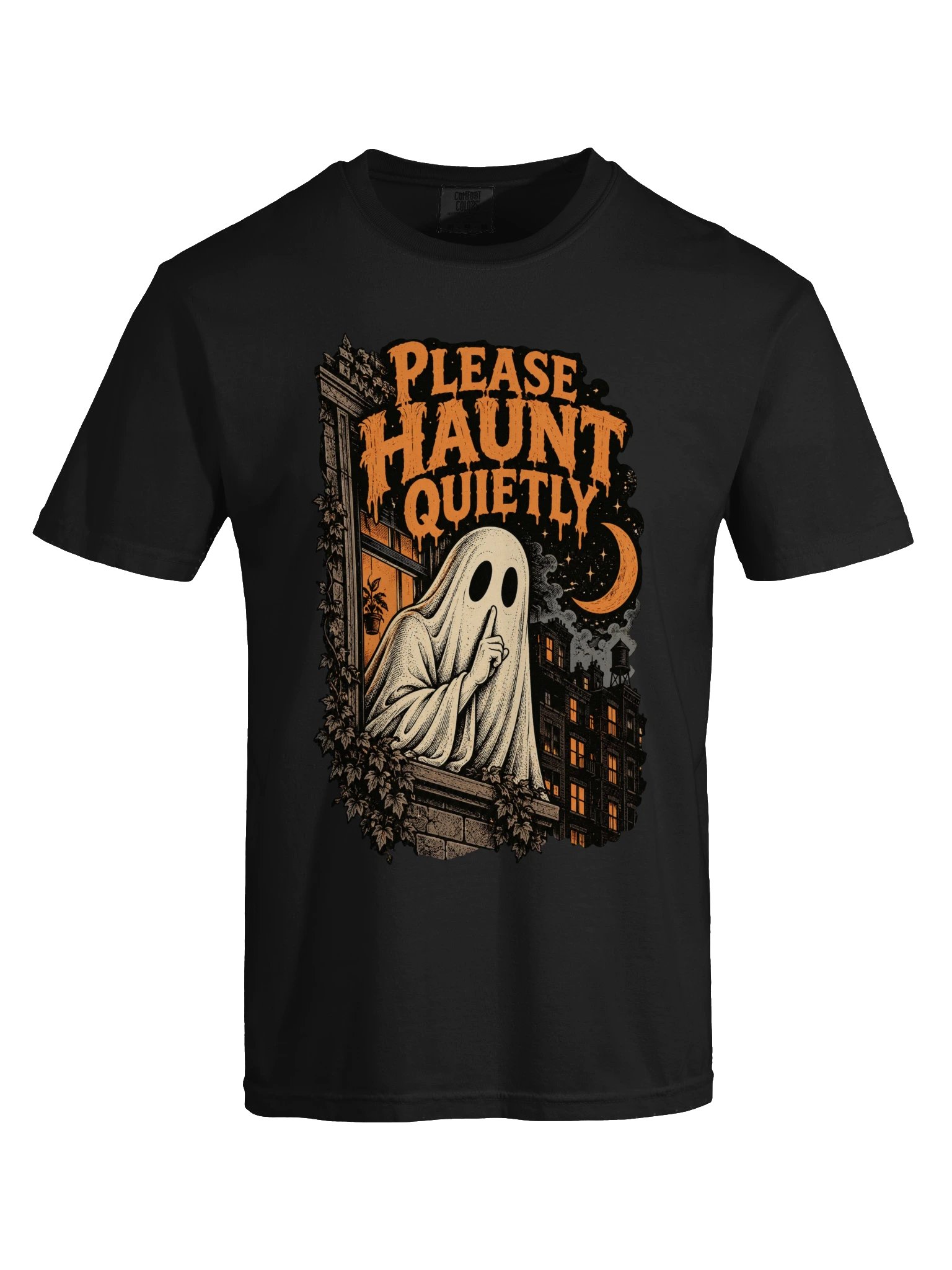Please Haunt Quietly — Funny Halloween Ghost T-Shirt product image (9)