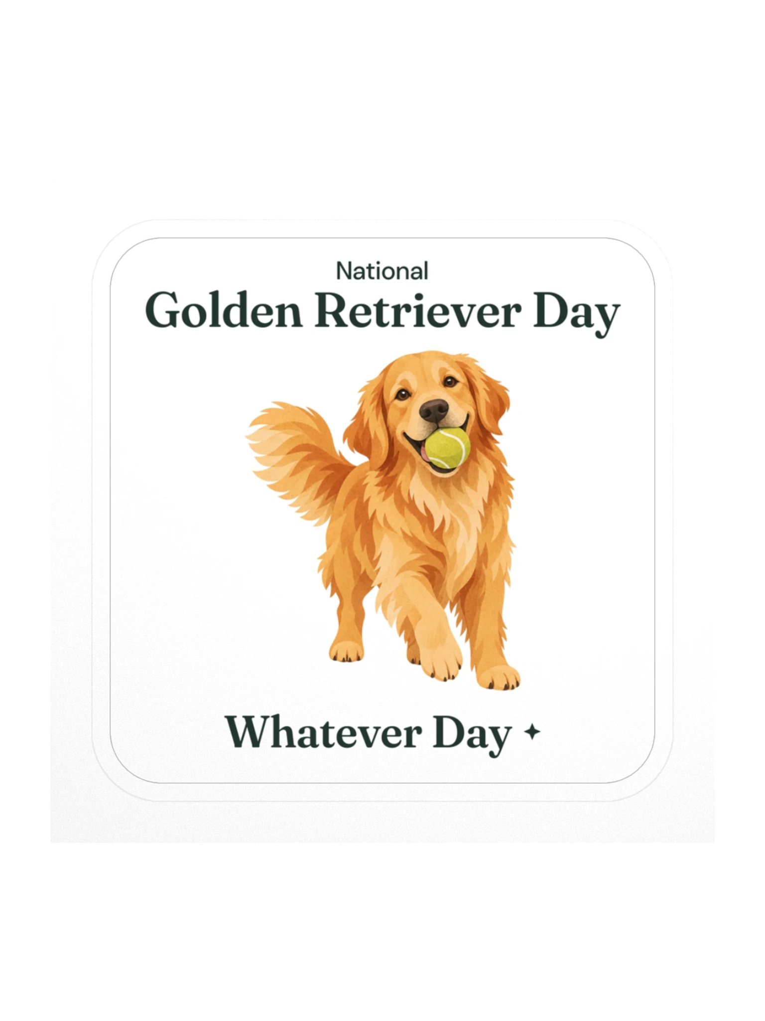 National Golden Retriever Day Sticker product image (1)
