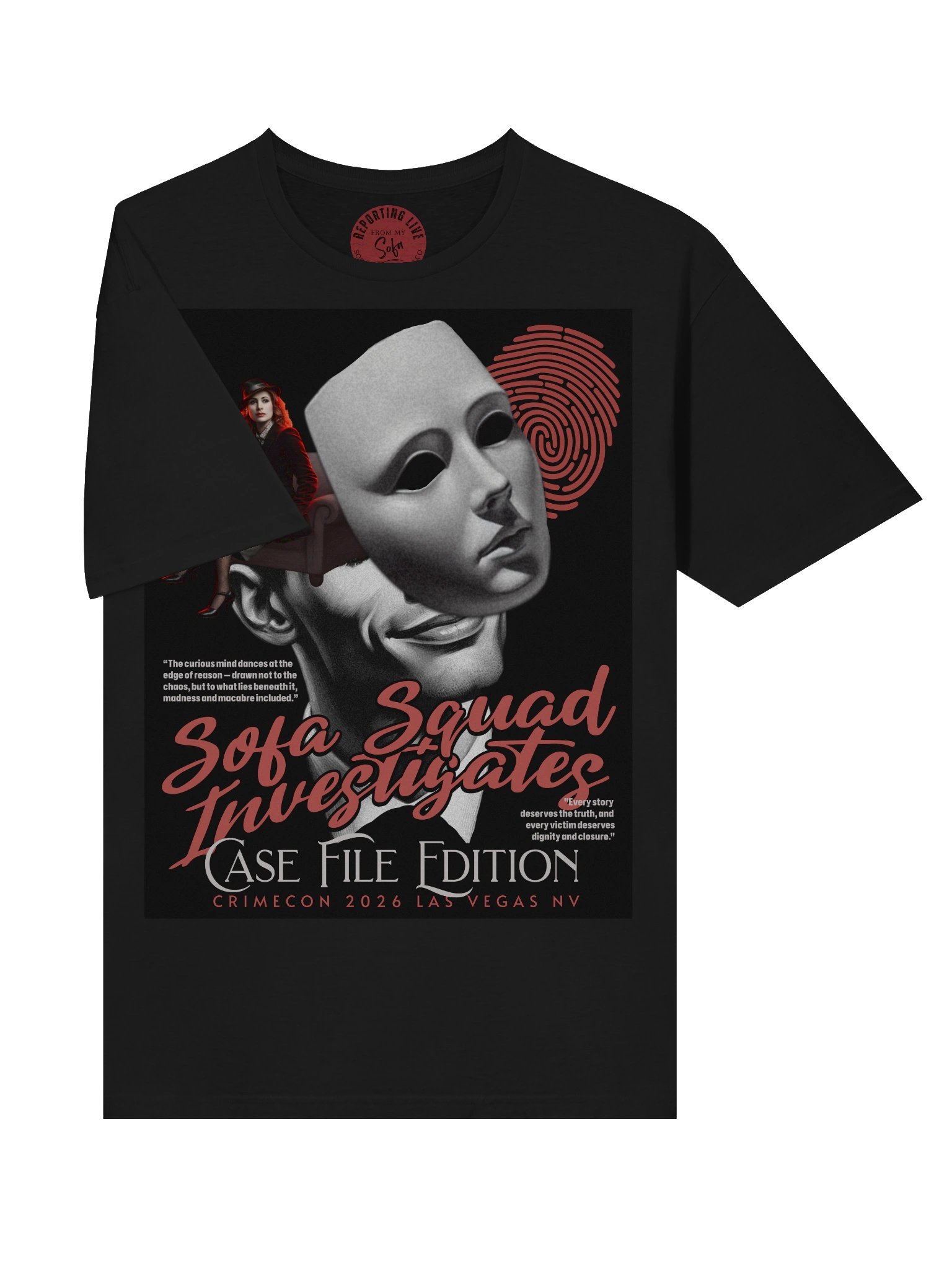 Sofa Squad Investigates Case File Shirt – CrimeCon 2026 Limited Edition product image (9)