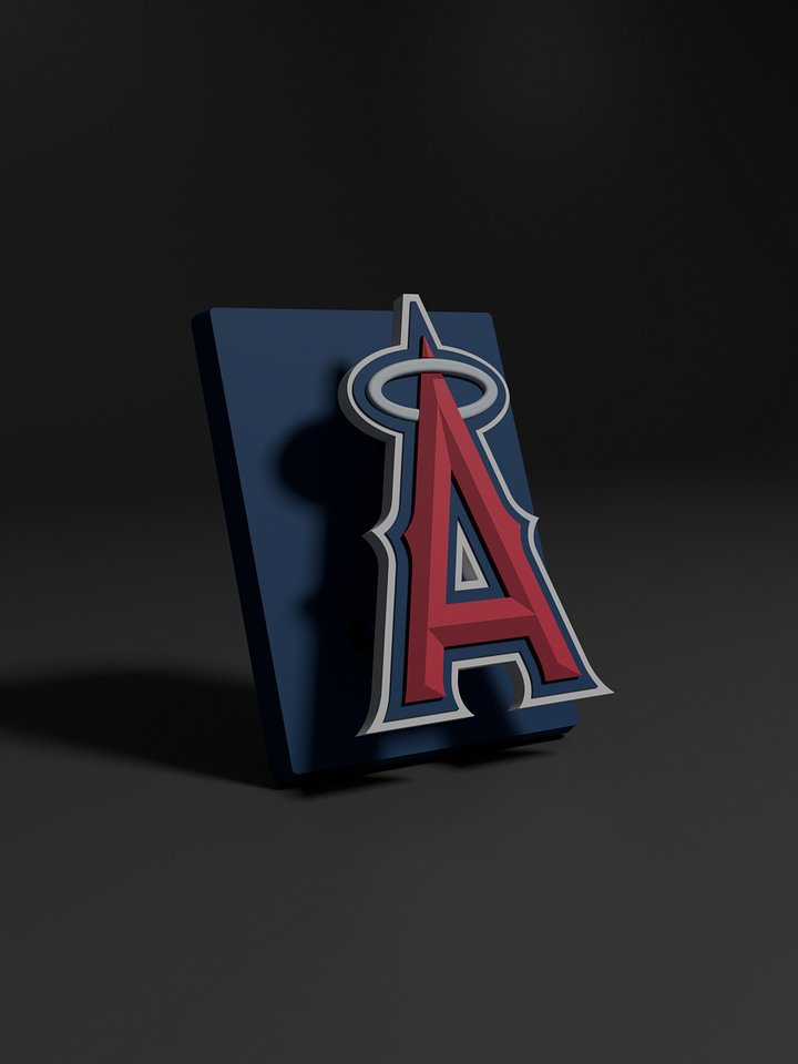 Los Angeles Angels 3D Printed Floating Logo Sign (Digital File Only) product image (1)