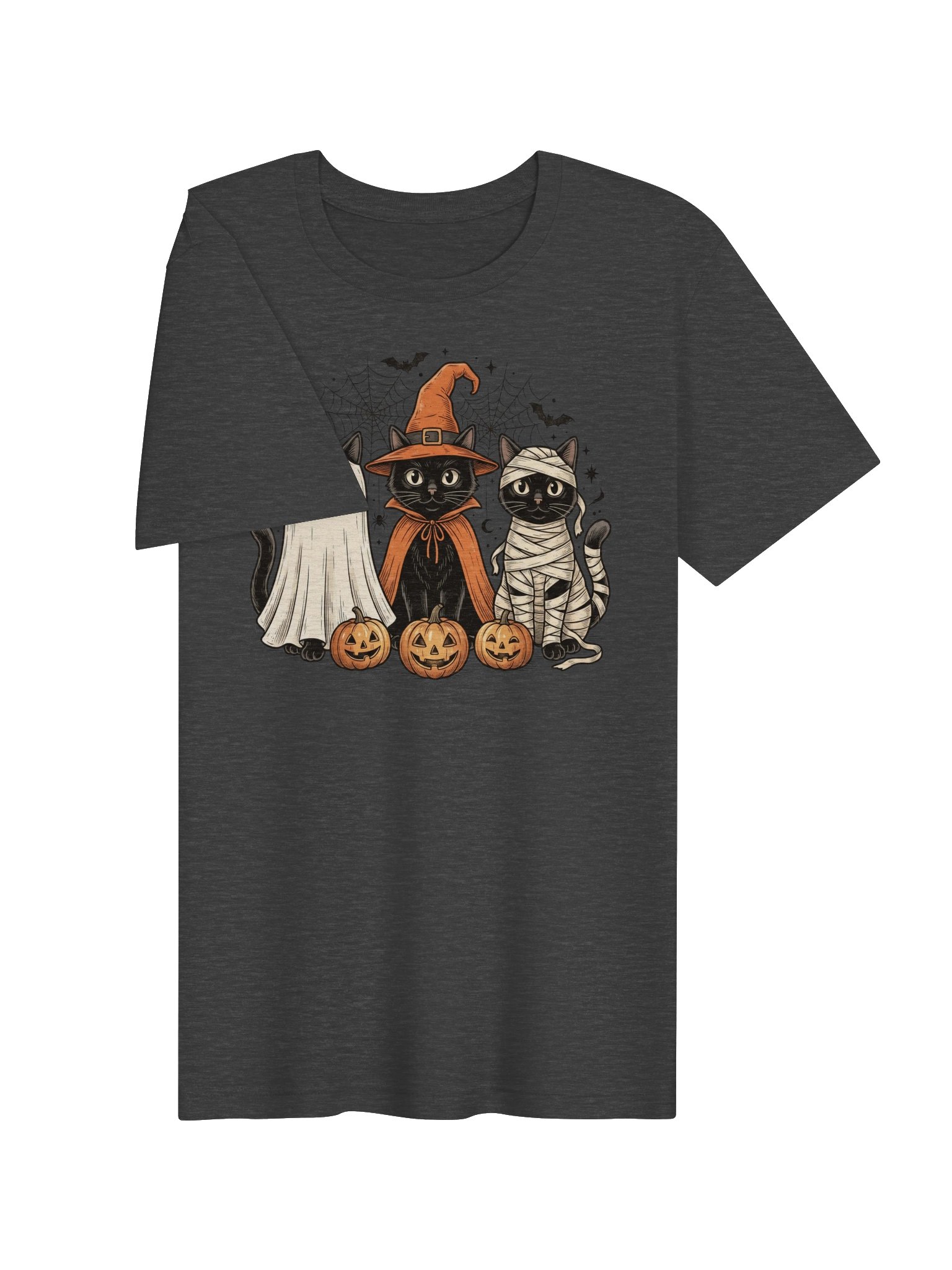 Halloween Costume Cats T-Shirt | Cute Spooky Cat Graphic Tee product image (20)