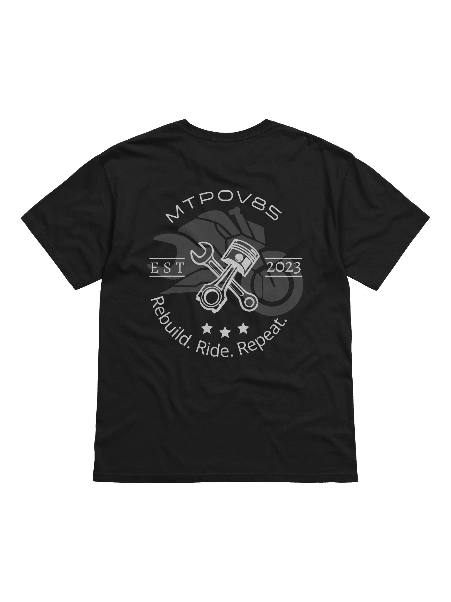 Rebuild. Ride. Repeat. Style 2, Black T-Shirt product image (1)