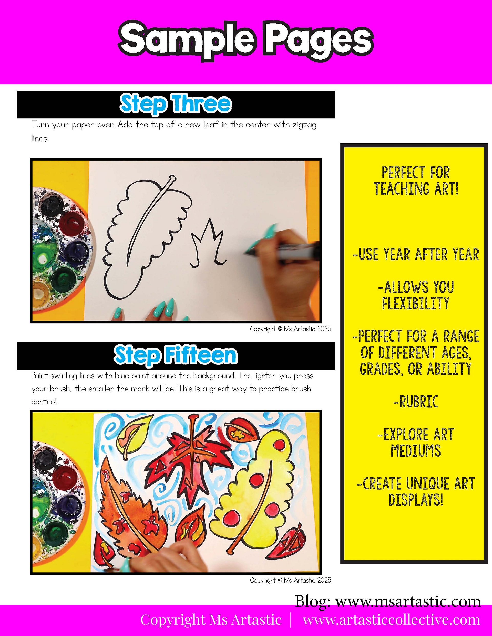 Autumn Art Lesson Autum Leaf Art Project Autumn Reading Wrinting Prompt Sub Plan product image (7)