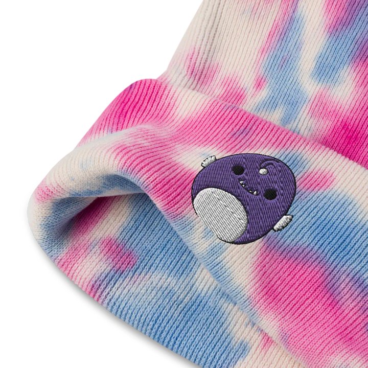Squishy Angler Fish Embroidered Tie Dye Beanie product image (6)