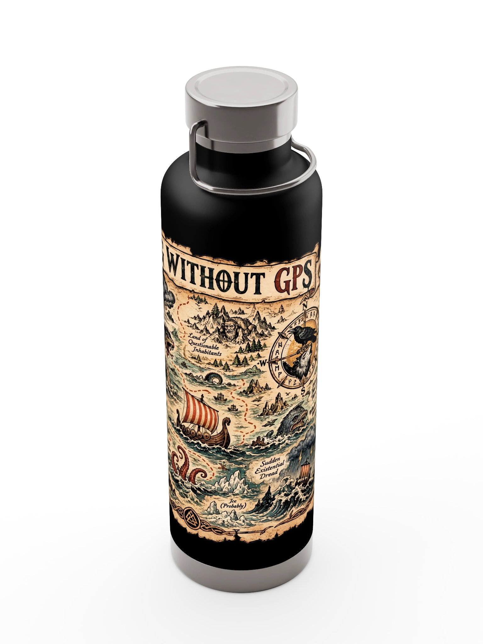 By Ancient Map Alone: The Viking Navigator's Water Bottle product image (7)