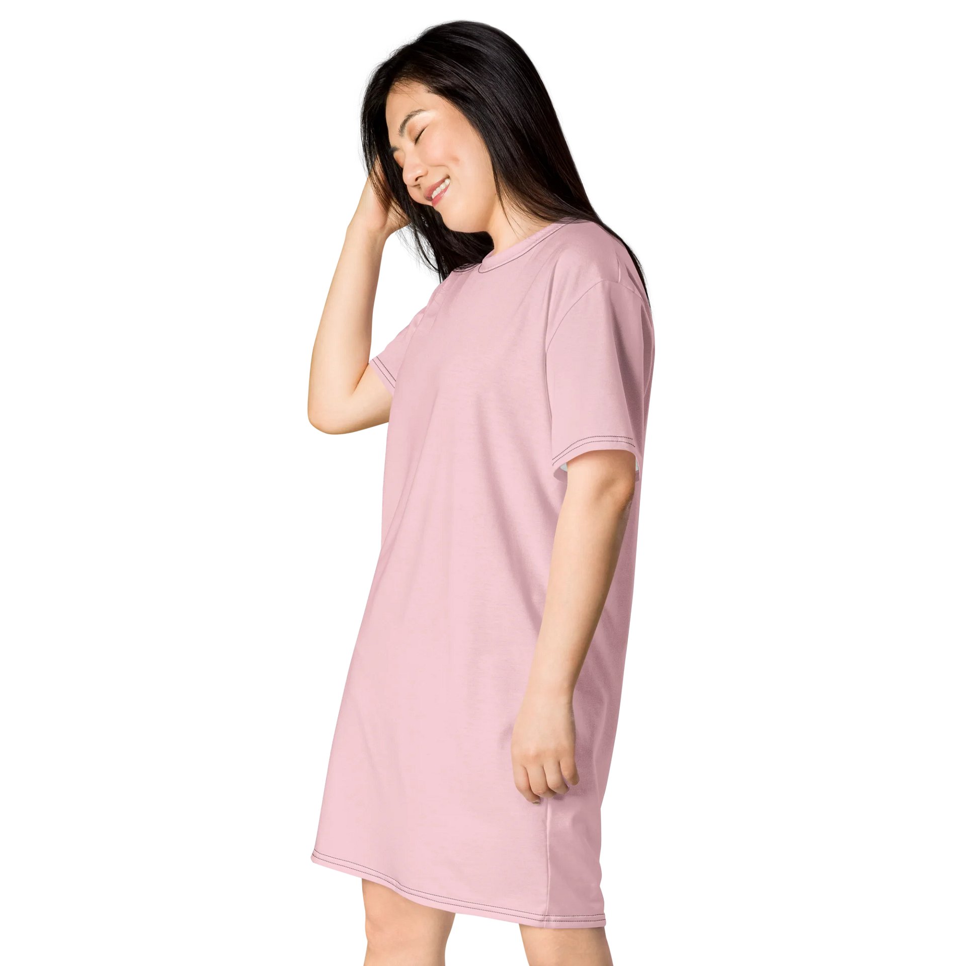 Oversized T-Shirt Dress - Soft Pale Pink 2, Sizes 2XS-6XL product image (3)