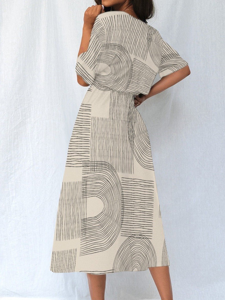 Abstract Geometric Print Maxi Dress product image (4)