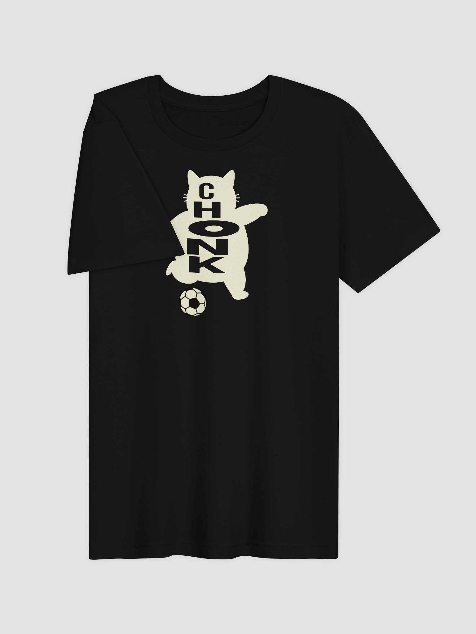 Soccer Chonk Cat - Unisex Adult Super Soft Lightweight T-shirt product image (2)