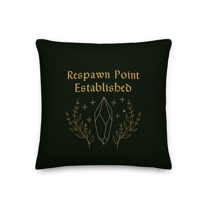 Respawn Point Established Pillow | Gothic Recovery & Spoonie Rest Decor product image (1)