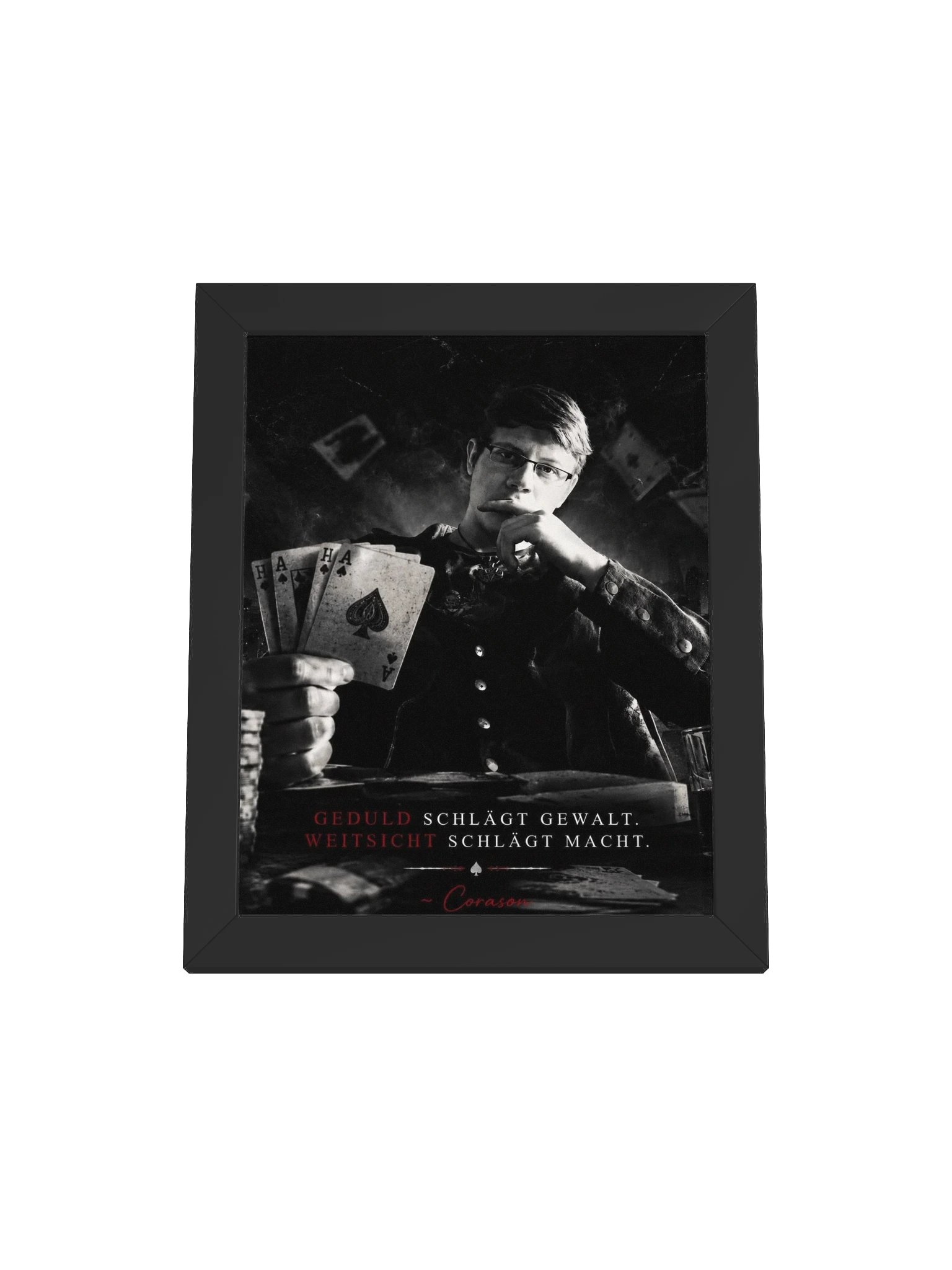 Geduld schlägt Gewalt Framed Poster product image (1)