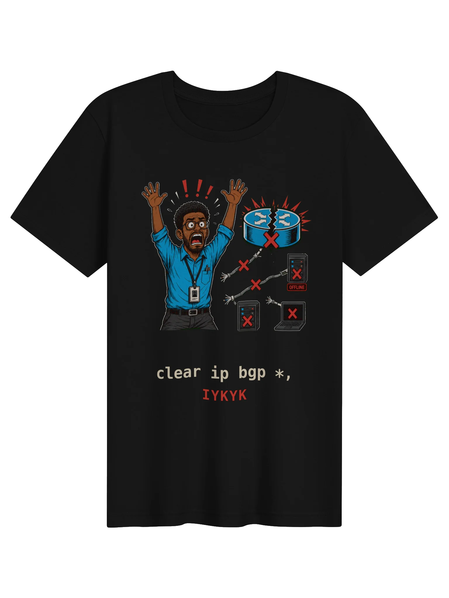 clear ip bgp * — IYKYK Tee (version 1) product image (1)