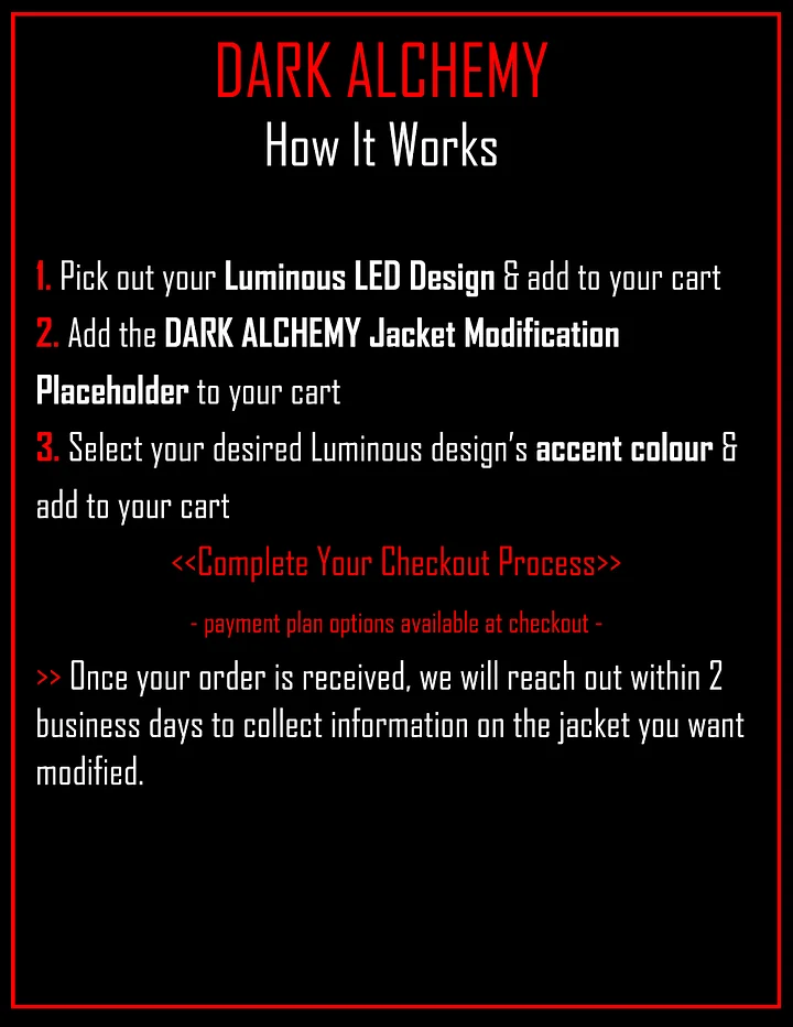 DARK ALCHEMY - Jacket Modification [REQUIRED] product image (2)
