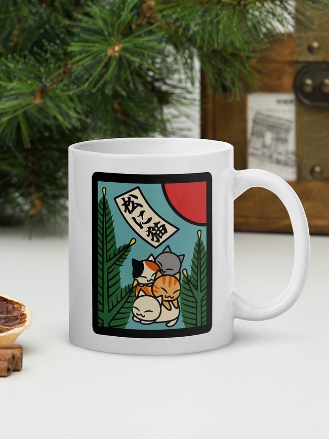 Monthly Hanafuda Japanese Playing Card Cats Mugs