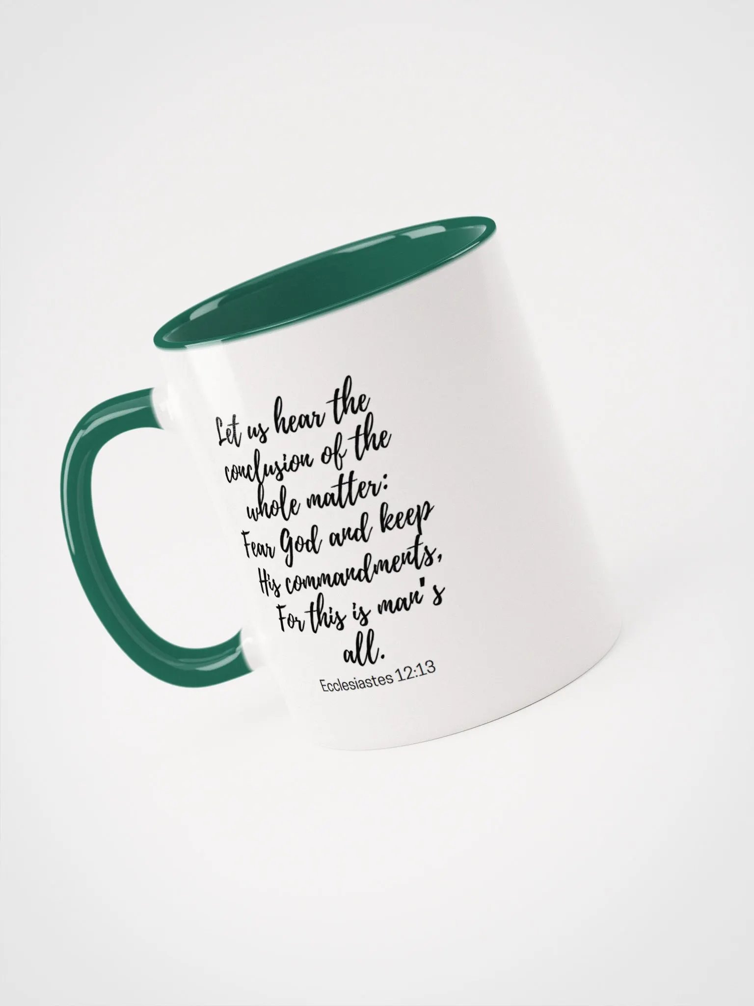 Let Us Hear The Conclusion Of The Whole Matter: Fear God Ecclesiastes 12:13 Two-Tone Mug 11/15oz product image (3)
