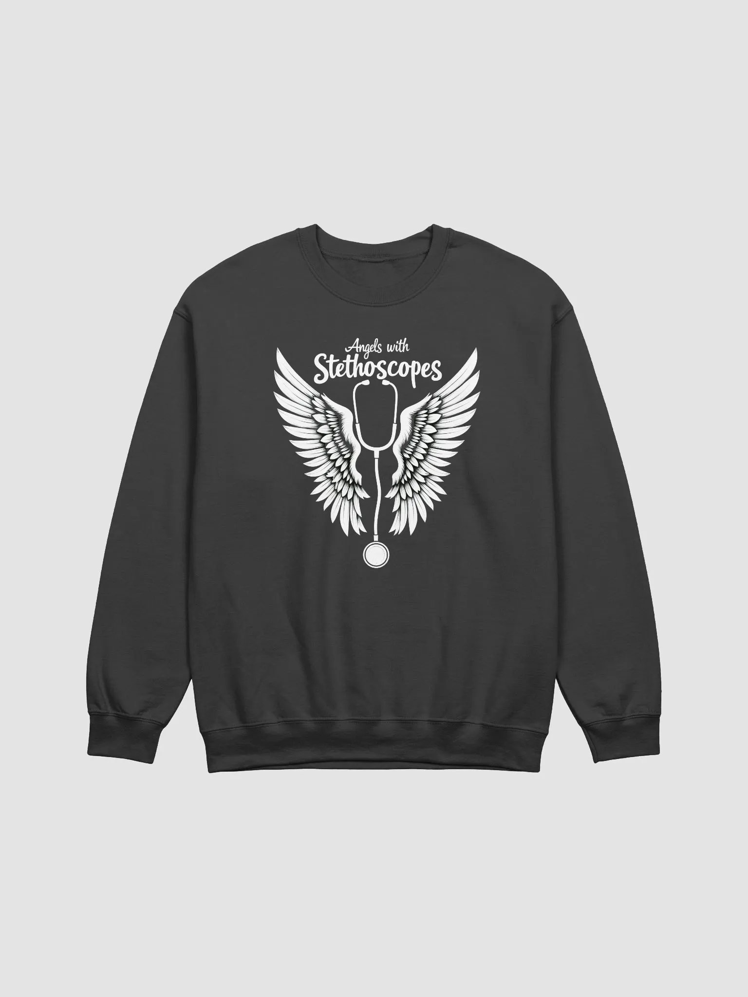 Angel Wings Stethoscope Crewneck Sweatshirt product image (8)