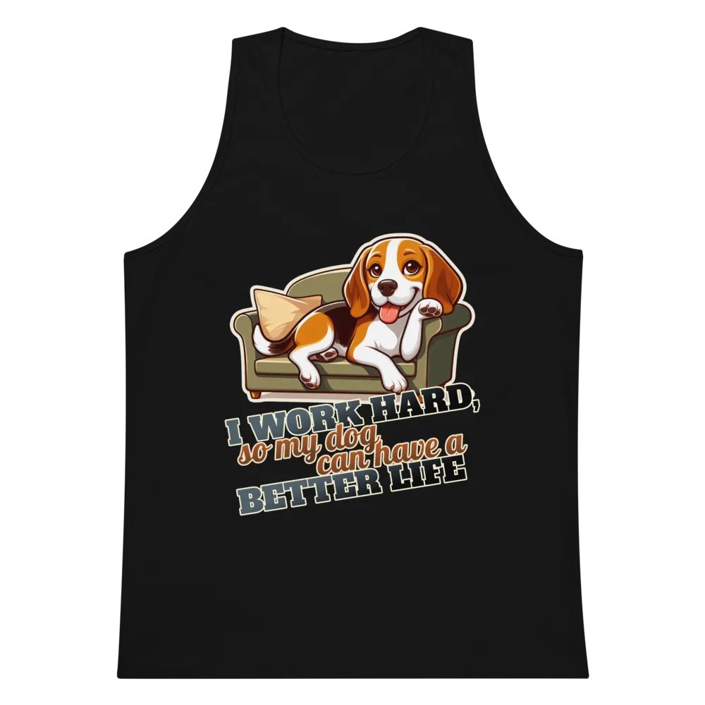 Work Hard - Beagle sofa - Tank top product image (12)