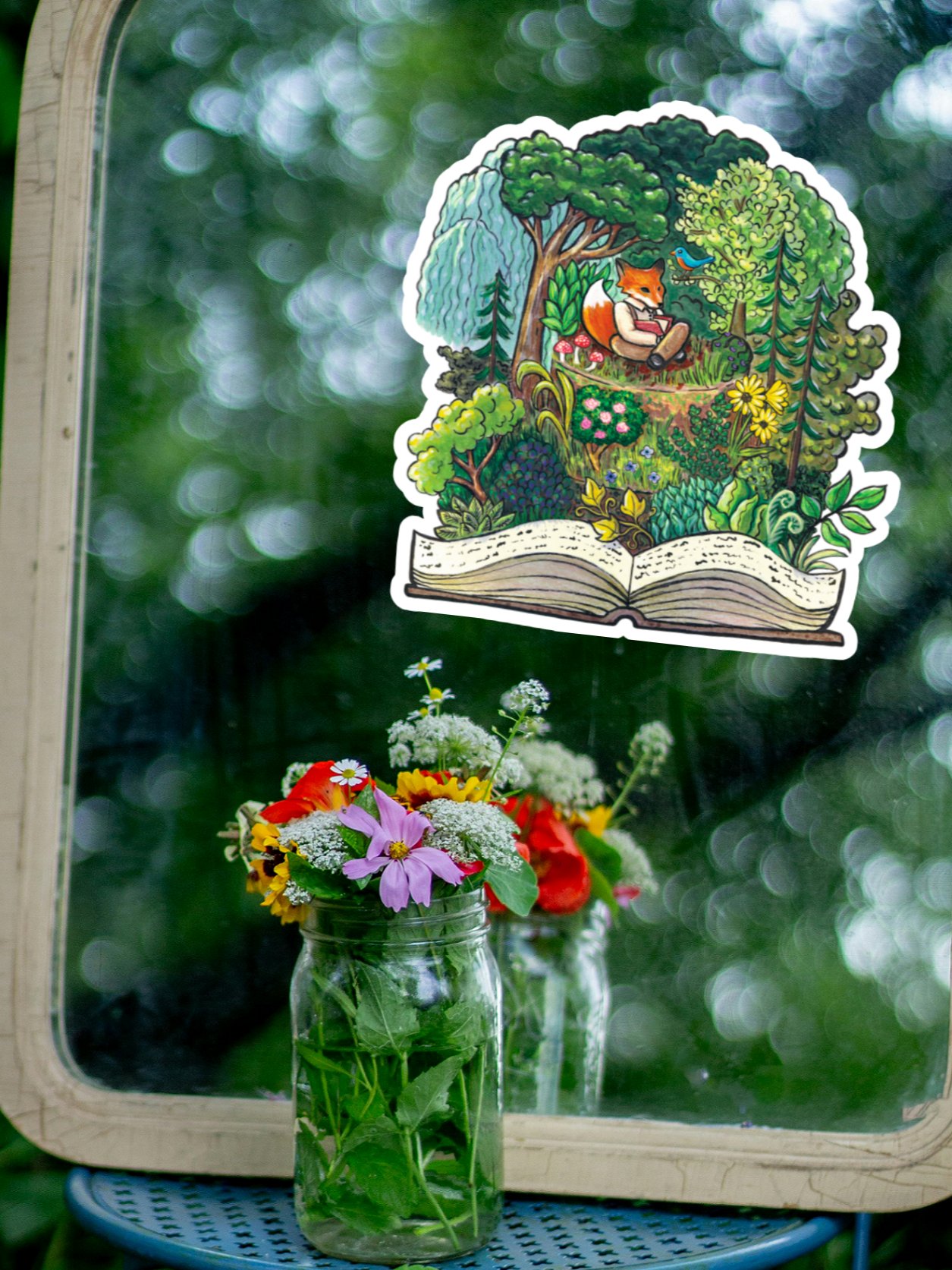 Fantasy Forest Fox Cake - 4 Inch Magnet product image (1)