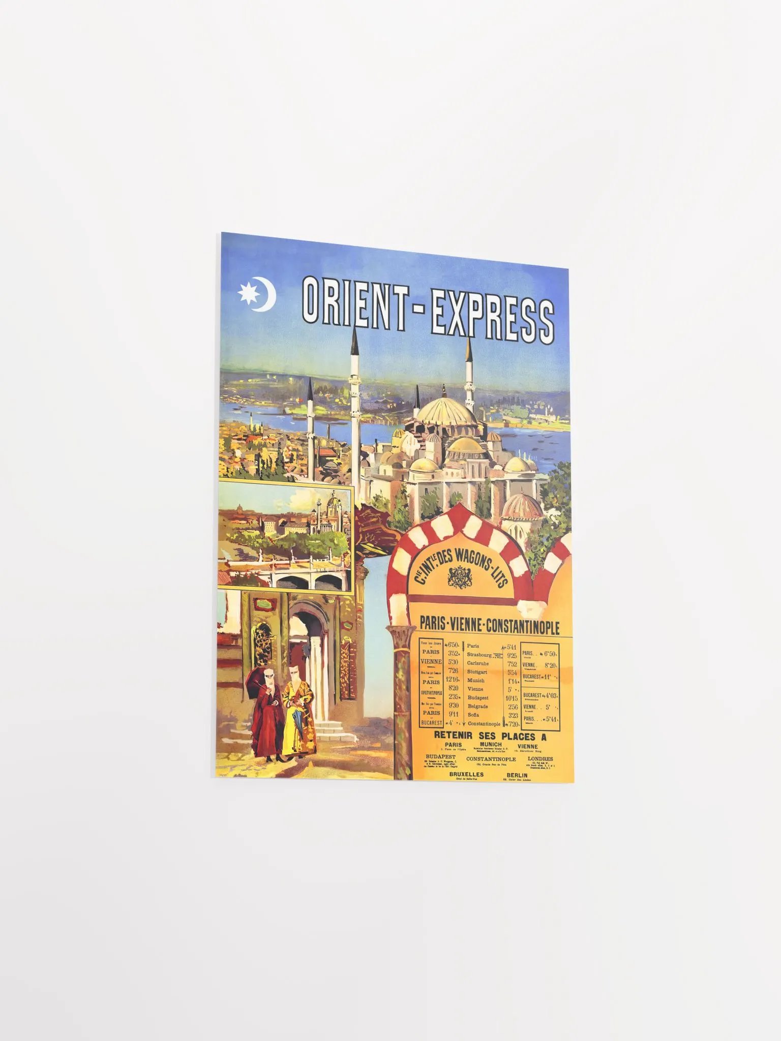 Orient Express, Istanbul, Turkey, 1891 — retro vintage travel poster, vintage travel art print, retro travel wall art product image (9)