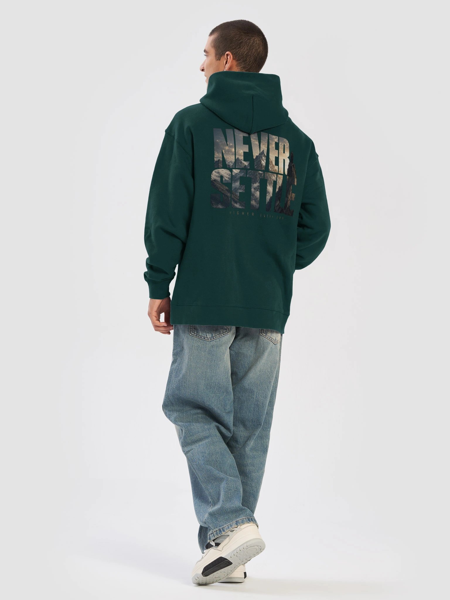 Never Settle Mountain Hoodie product image (2)