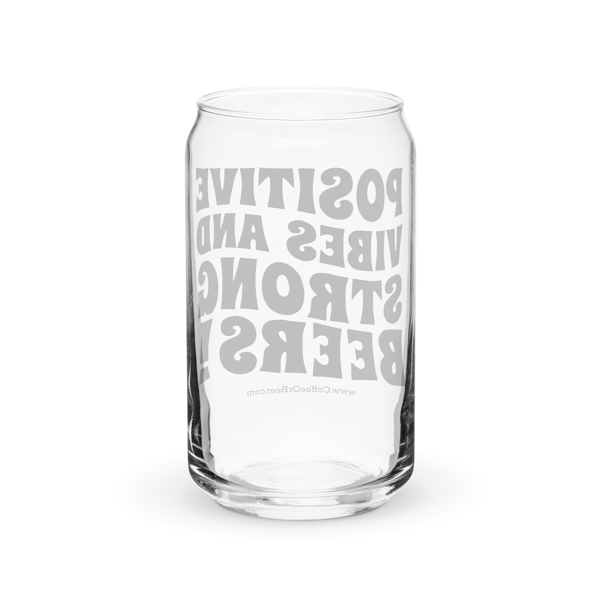 Positive Vibes & Strong Beers Can-Shaped Pint Glass product image (2)