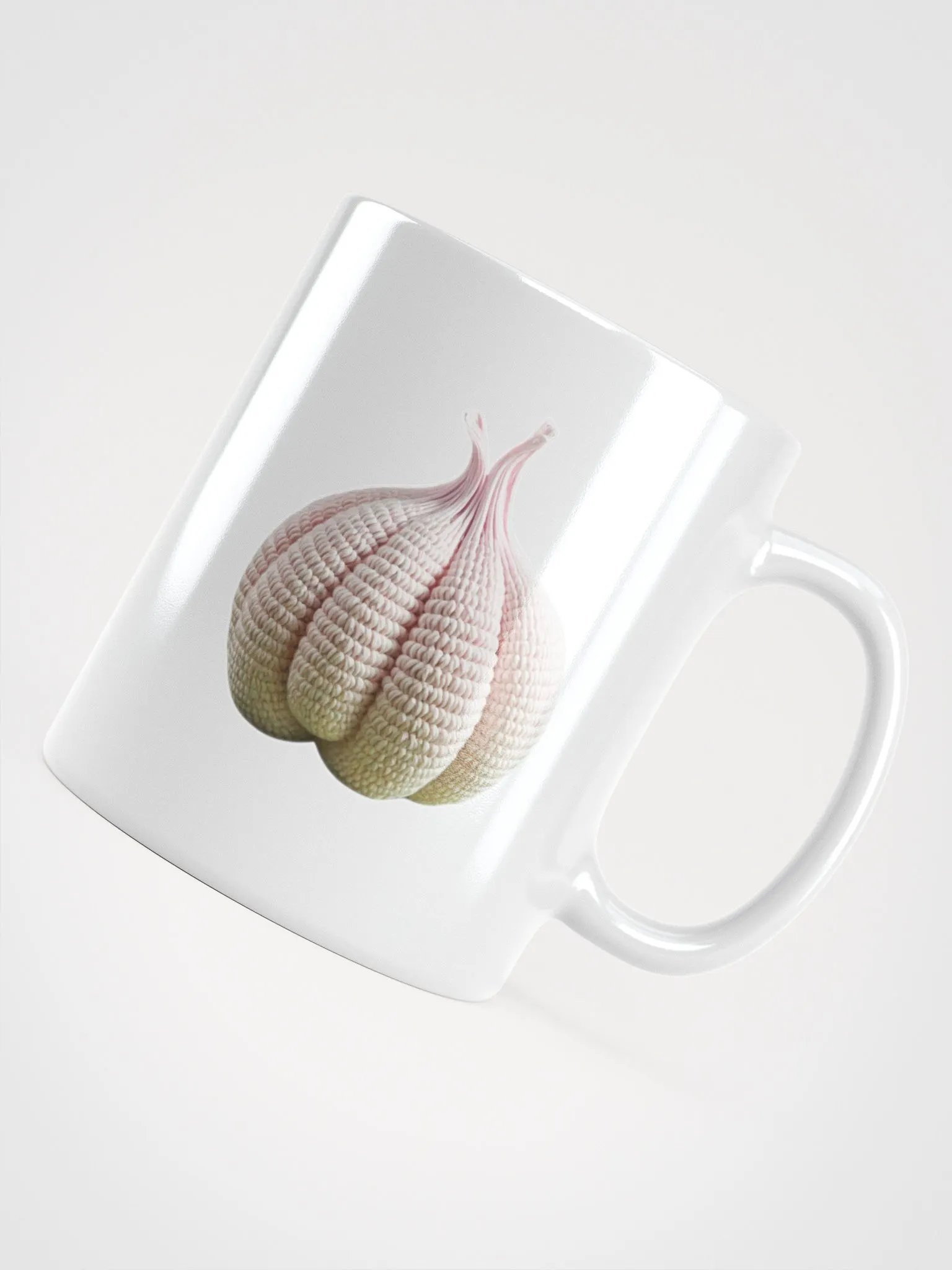 CozyAvocado White Glossy Garlic Mug #1 product image (4)
