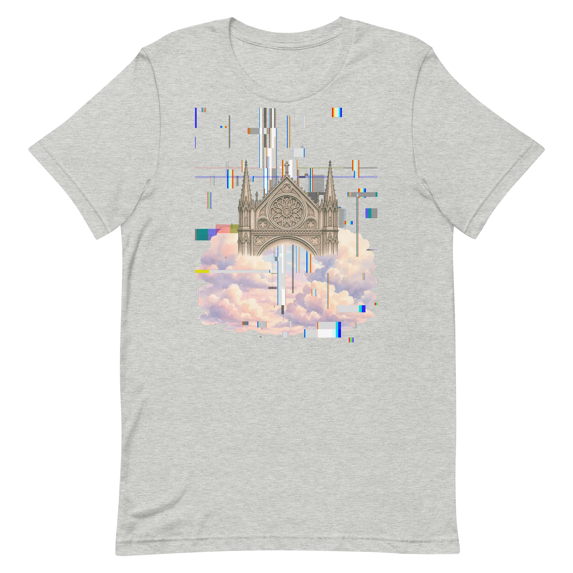 Sacred architecture, corrupted transfer t-shirt product image (10)