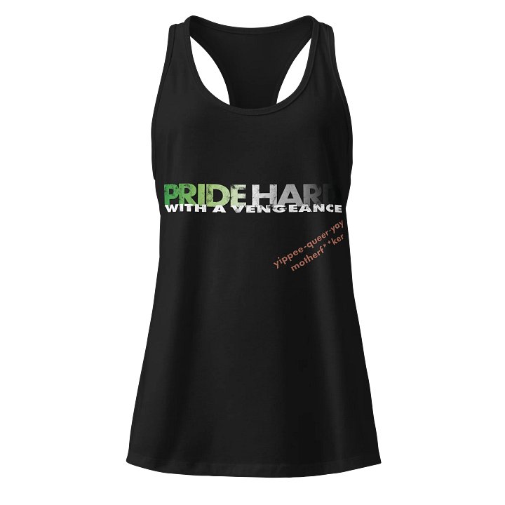 Aromantic "Pride Hard" Racerback Tank product image (1)