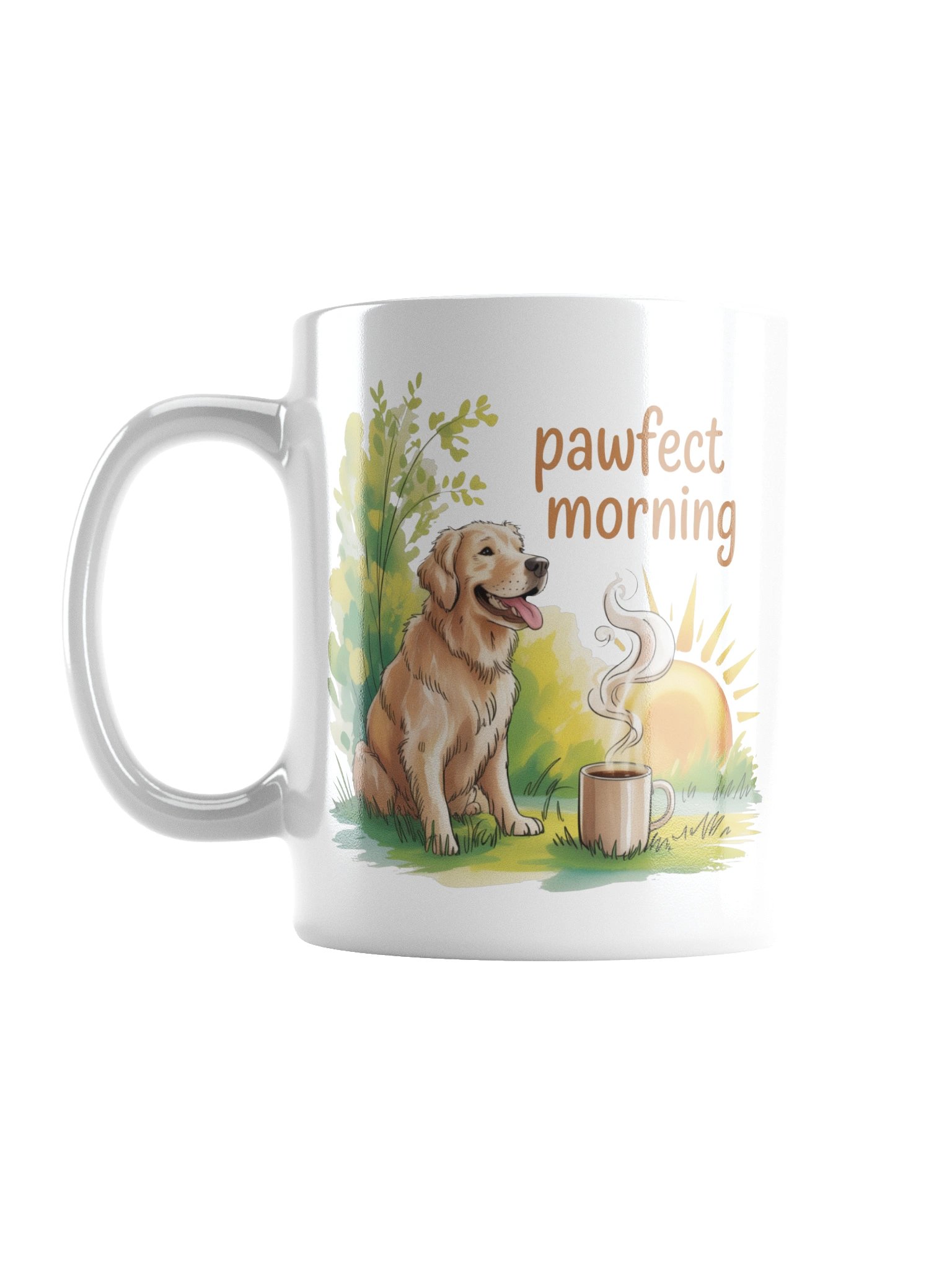 Pawfect Morning Dog Coffee Mug – Cozy Nature Design product image (2)