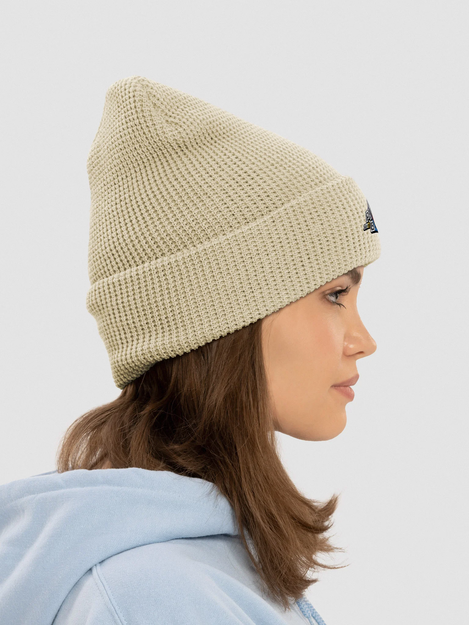 Prxss Thx Bxttxn! Logo Waffle Beanie product image (8)