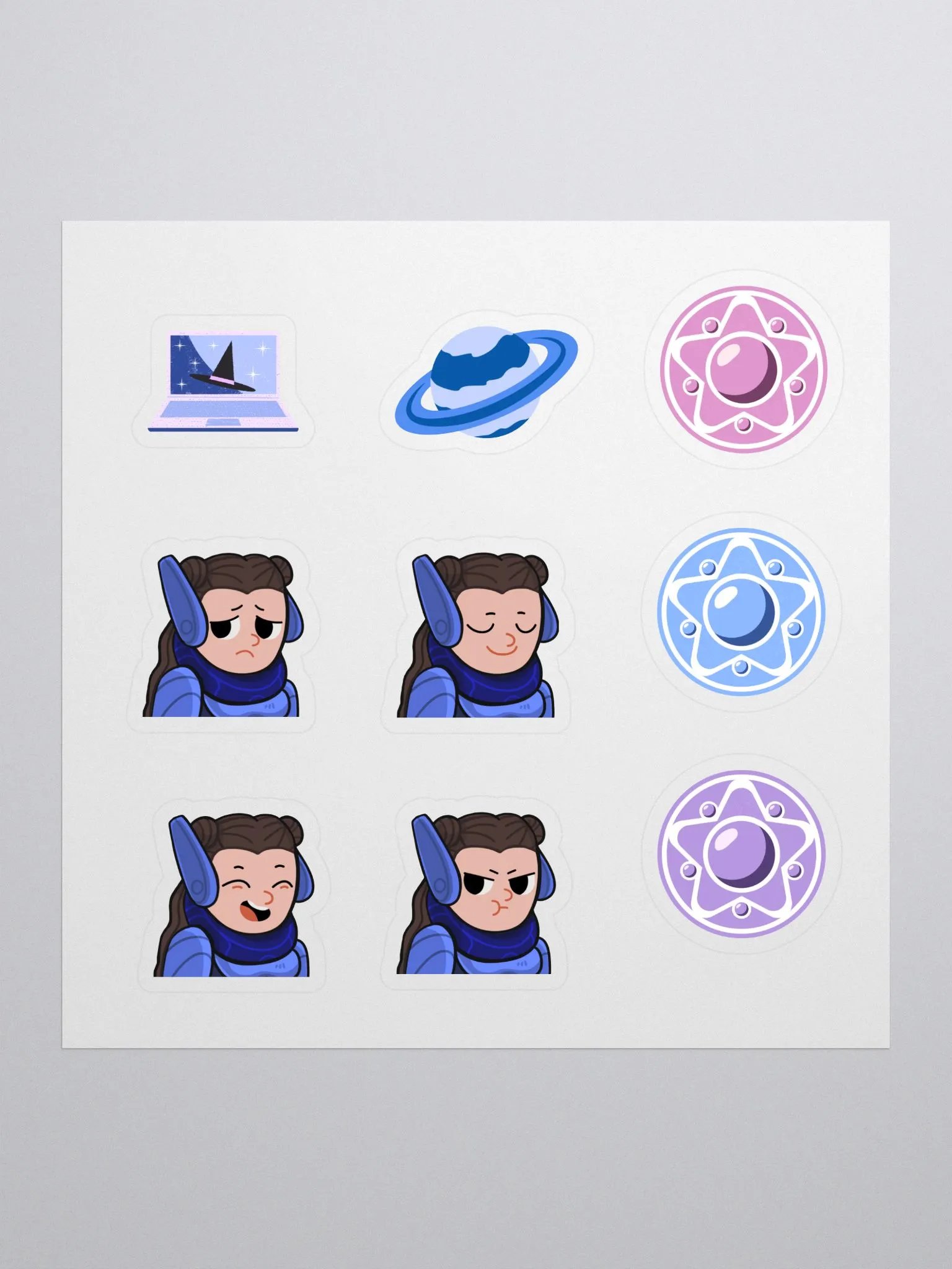 Kaza's Twitch Emotes Sticker Sheet product image (1)