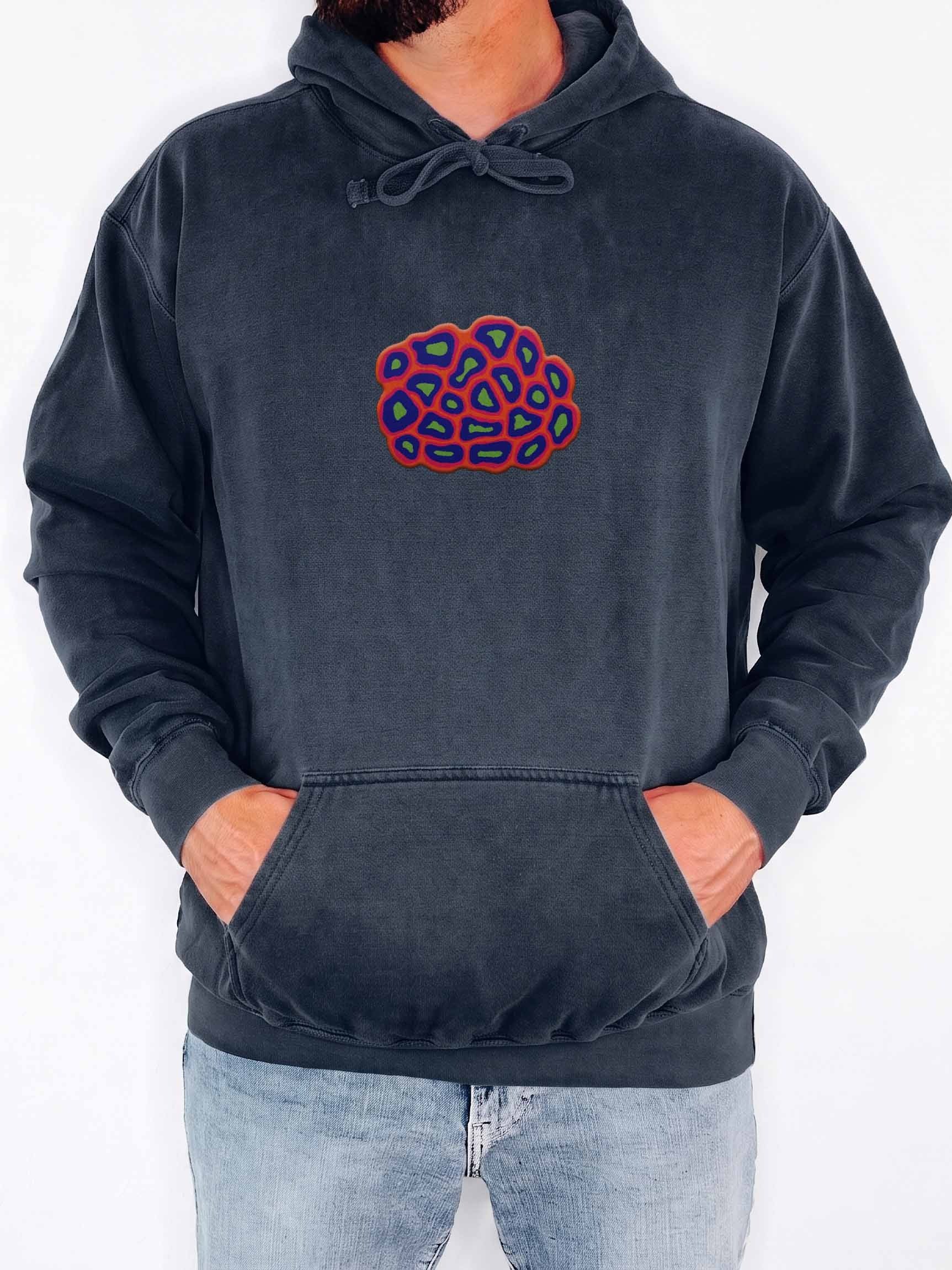Dragon Soul Favia Coral Embroidered Hoodie | Reef Aquarium Coral Hoodie | Saltwater Reef Keeper Apparel product image (2)