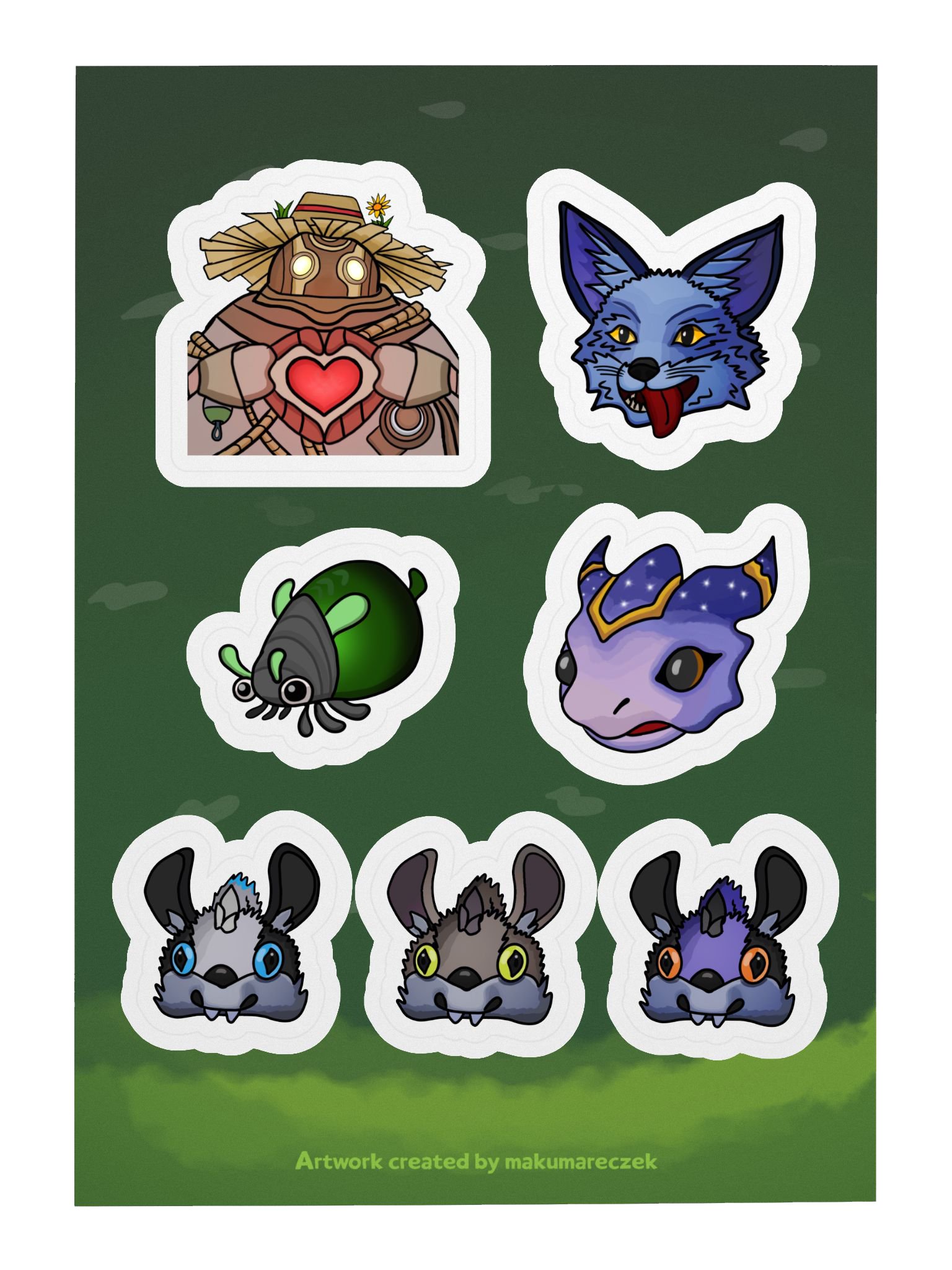 Palia Emotes Set - Kiss Cut Sticker Sheet product image (1)