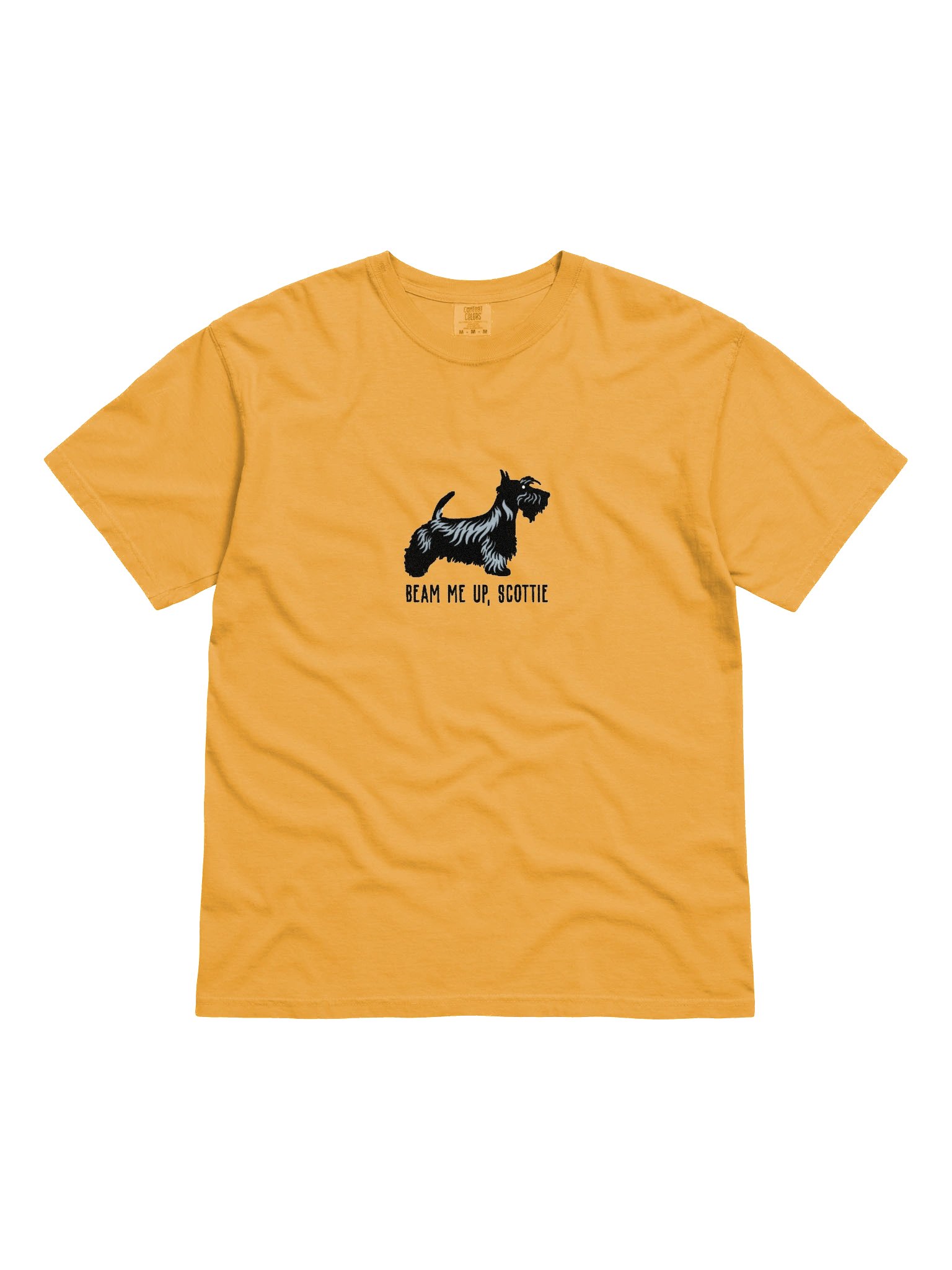 Beam Me Up, Scottie T-Shirt(Embroidered) of a Scottish Terrier(Black) product image (4)