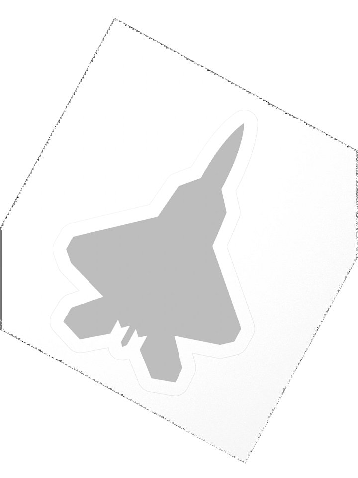 Lockheed Martin F-22 Raptor Silhouette Sticker product image (6)