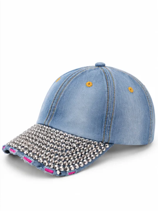 Bling Rhinestud Denim Snapback Caps | 9 Styles product image (2)